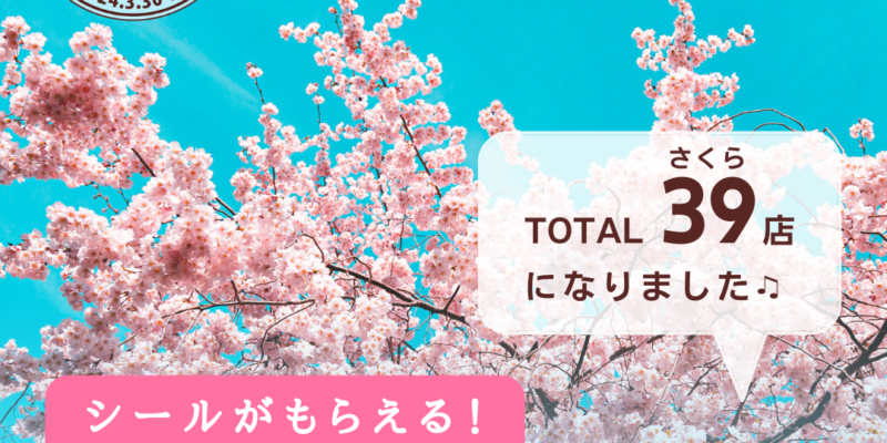 【NAGATORO SAKURA FES】お知らせ⑦ 桜フェス参加店（シールラリー対象店舗）6店追加→全39店になりました！