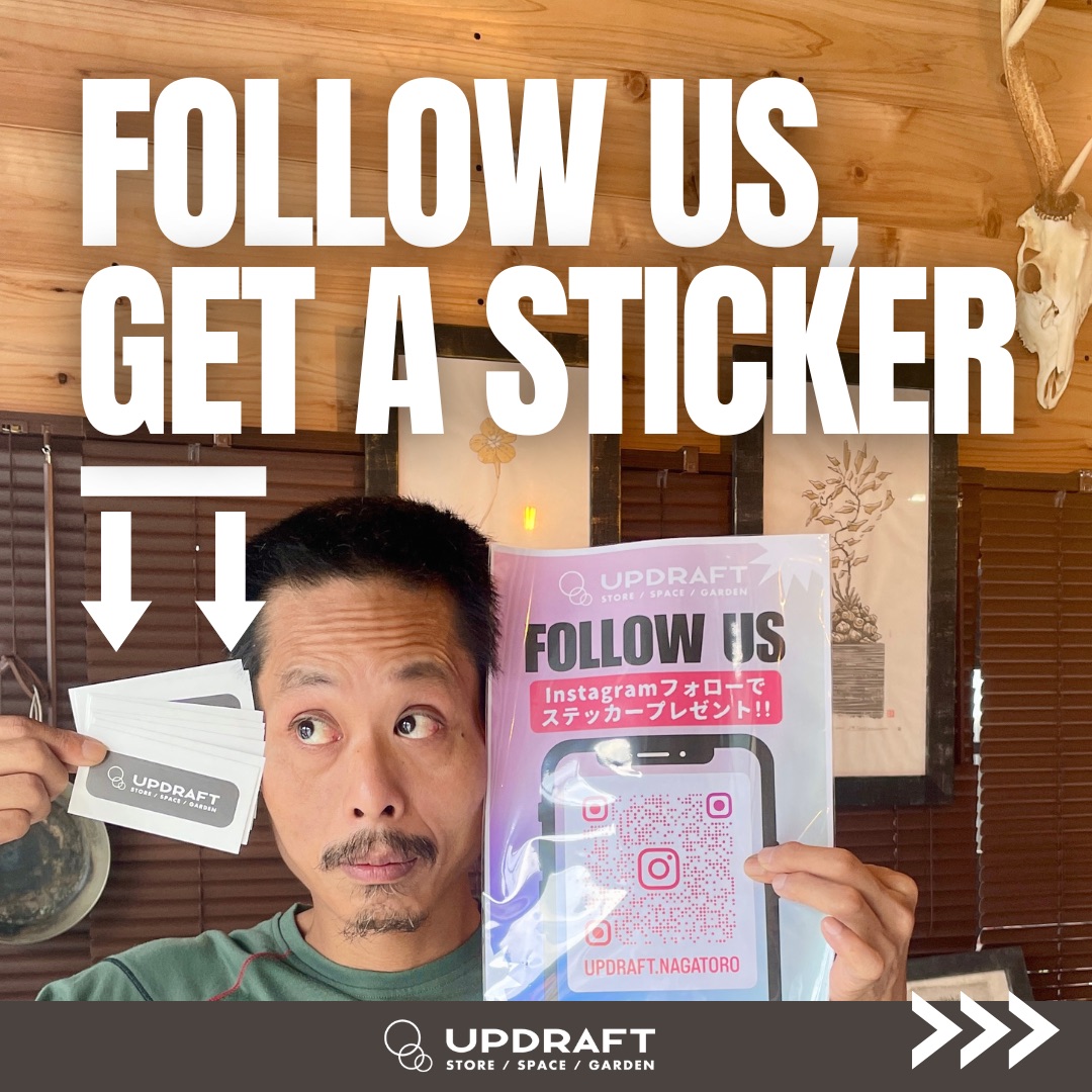 【NEW キャンペーン】UPDRAFTのInstagramフォローでもれなくステッカープレゼント!!